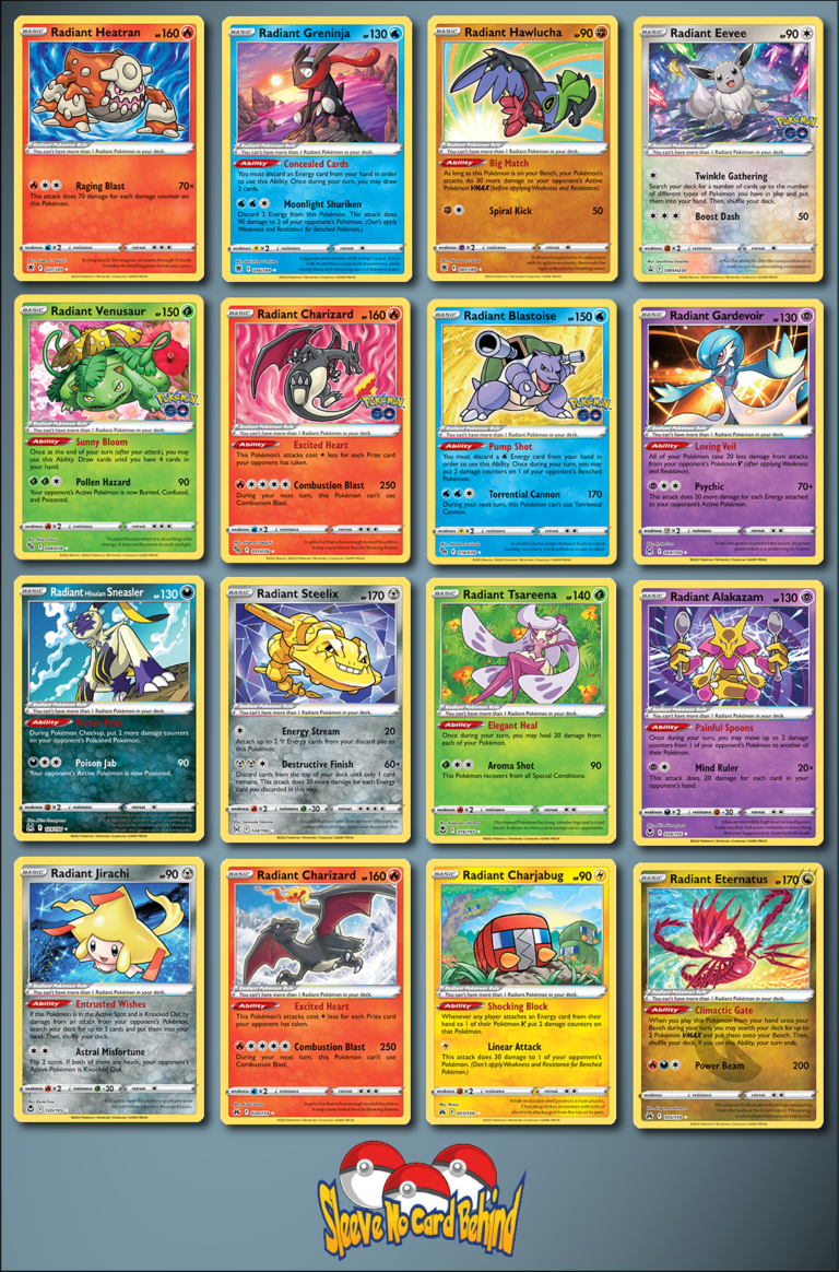 What Are Radiant Pokémon Cards? - Sleeve No Card Behind