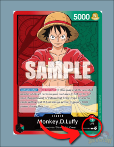 One Piece Card Rarity Example