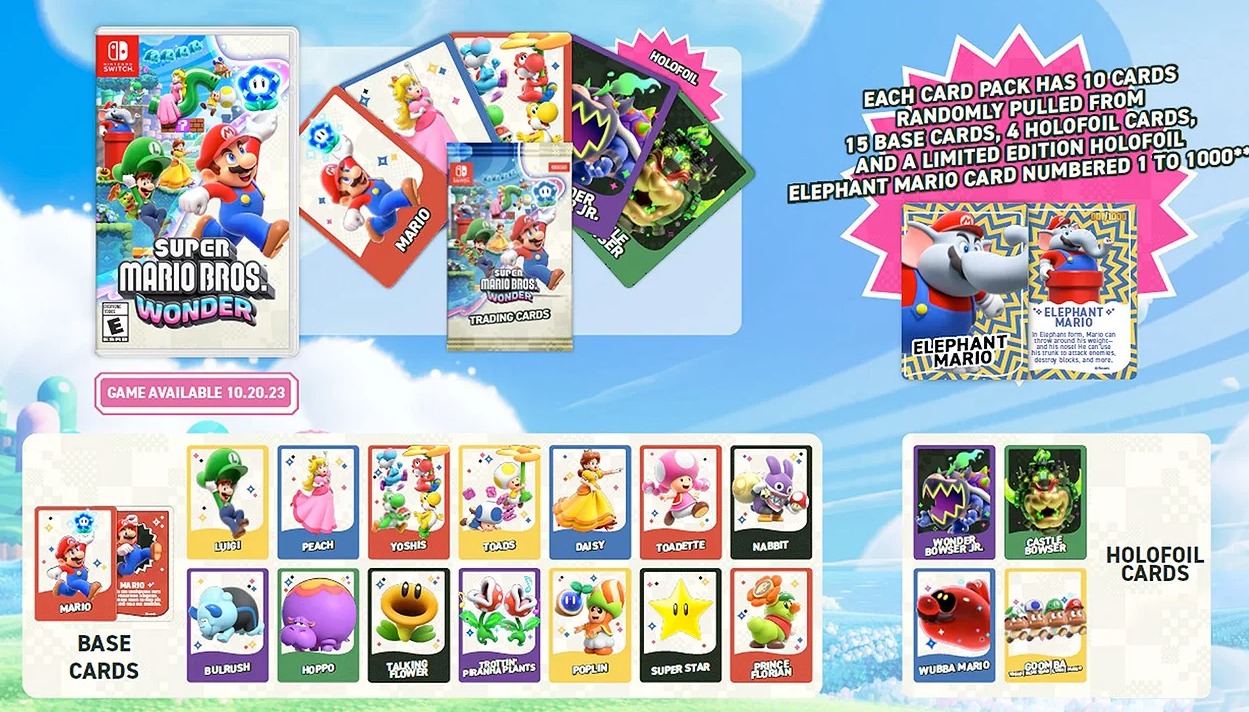 Mario Trading Cards Card List Preview Photo