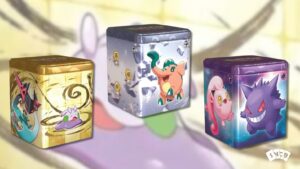 New Pokemon Stacking Tins Product Photos Goomy Blurred Background