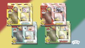 Pokémon TCG 2023 World Championships Decks Product Photos Stripy Background