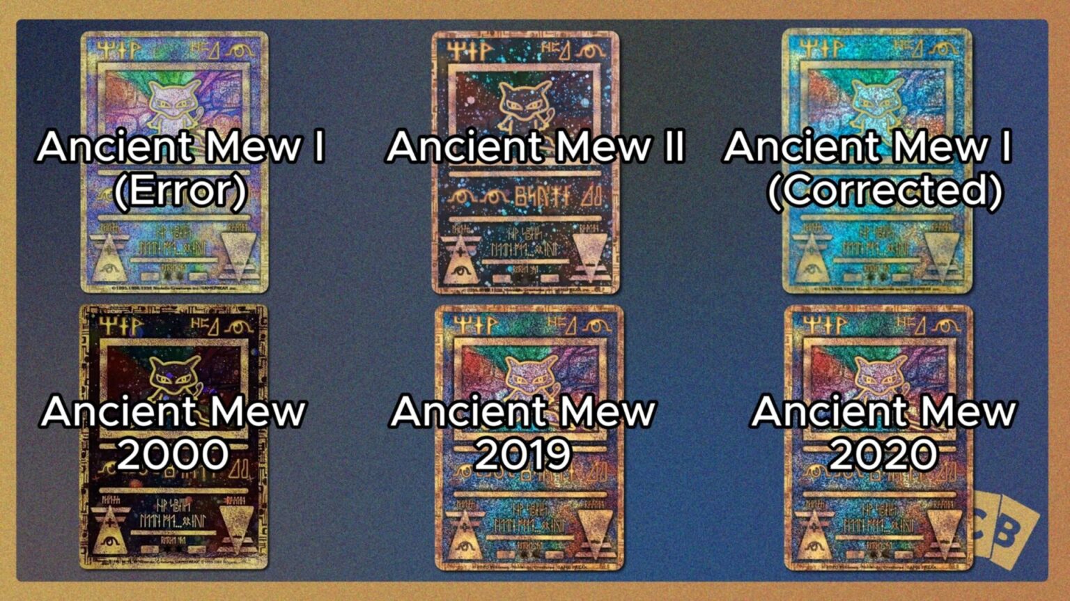 All 6 Variants Of The Ancient Mew Card Explained - Sleeve No Card Behind